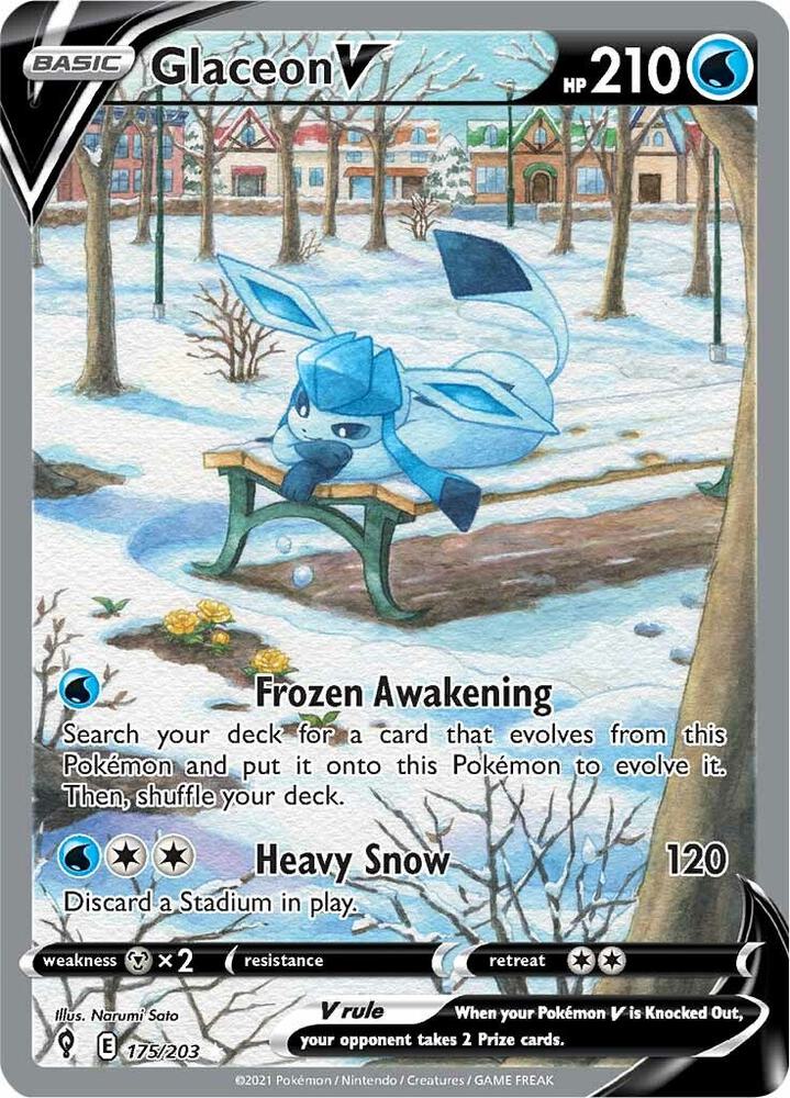 Glaceon V (Alternate Full Art) - SWSH07: Evolving Skies - 175/203