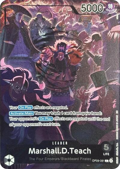 Marshall.D.Teach (English Version 2nd Anniversary Set) - One Piece Promotion Cards - OP09-081