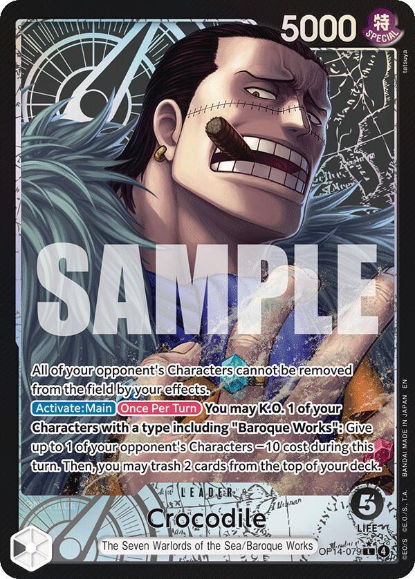 Crocodile - OP14-079 (Alternate Art) - The Azure Sea's Seven - OP14-079