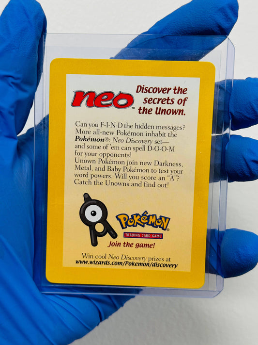 BlueGloveTCG Pichu WOTC Pokémon advertisement featuring vibrant Pichu artwork on a colorful background.