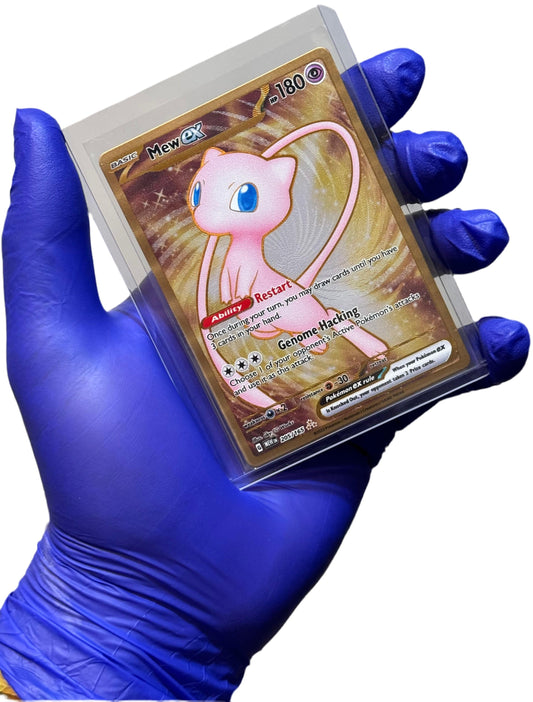 BlueGloveTCG Mew UPC Gold Card Promo, single collectible card with detailed design on a white background.
