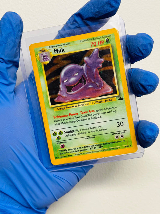 BlueGloveTCG Muk Fossil Holo single card featuring holographic fossil design from the Pokémon trading card game.