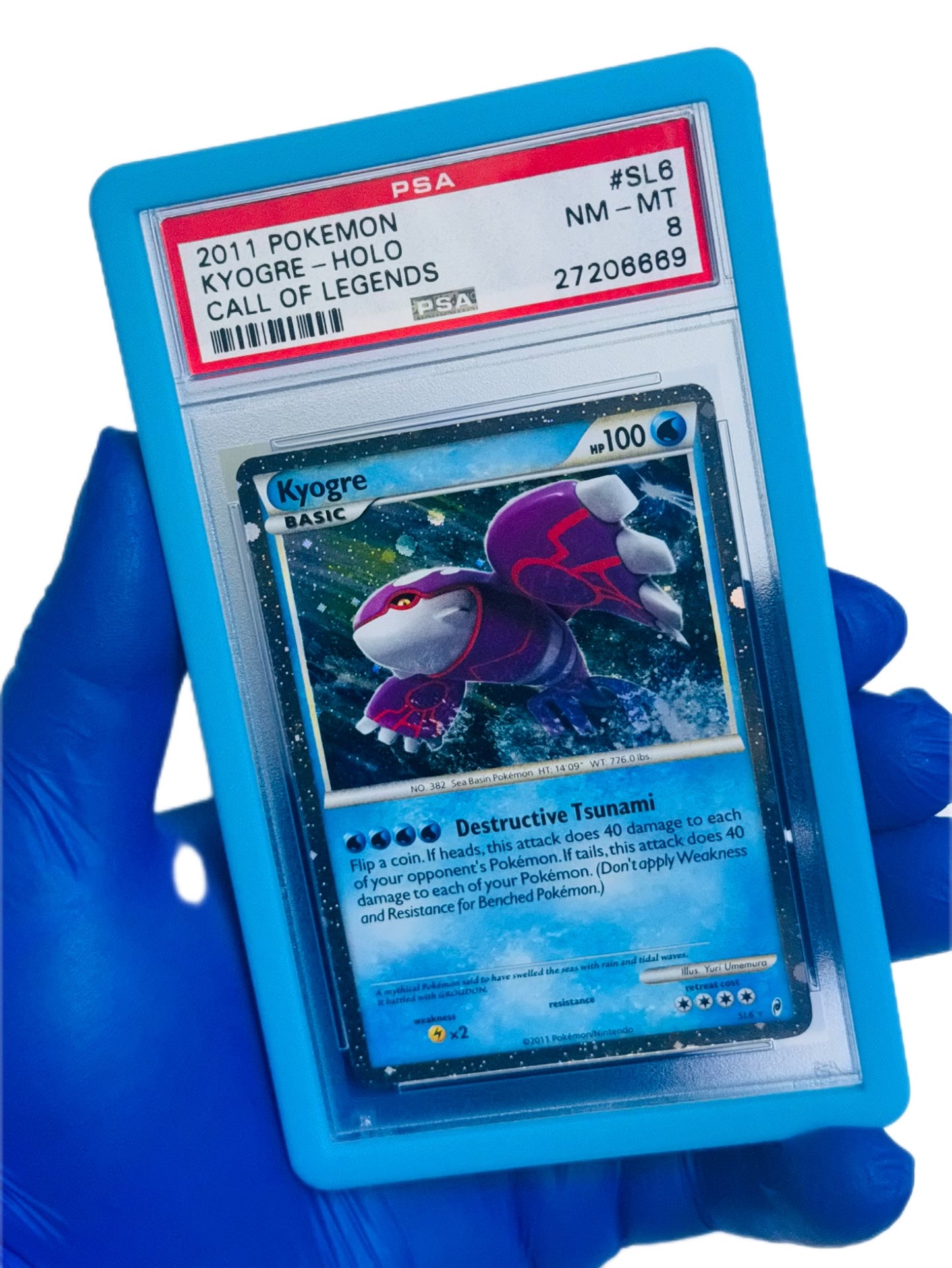 Kyogre Holo (SL) PSA 8 (Old Label)