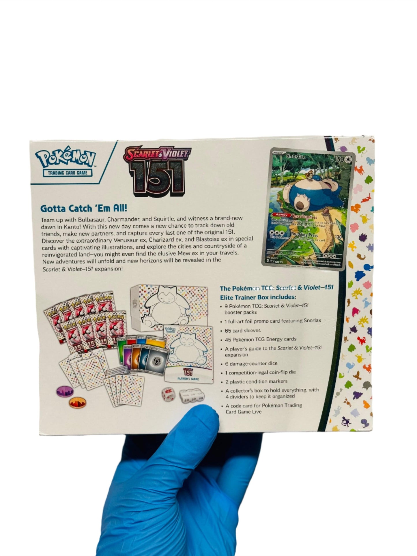 BlueGloveTCG Pokémon 151 ETB box featuring artwork and packaging for the Pokémon 151 trading card game set.