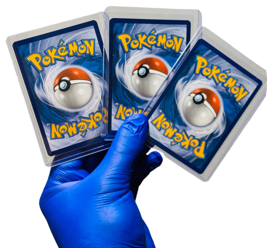 Shiny Fuecoco, Crocalor, Skeledirge Pokémon cards from BlueGloveTCG bundle, featuring vibrant artwork on single card images.