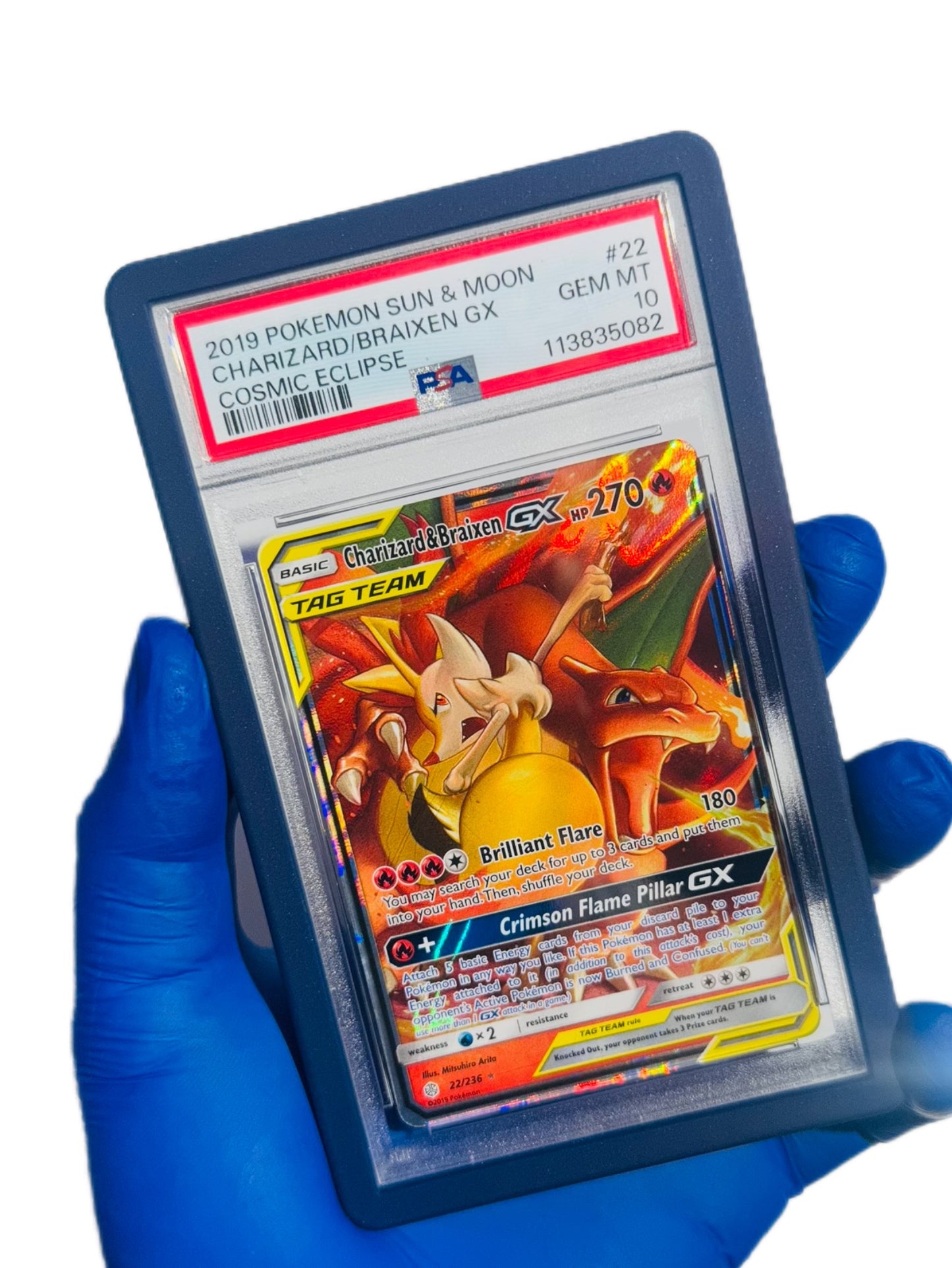 Charizard & Braiden GX Tag Team Psa 10