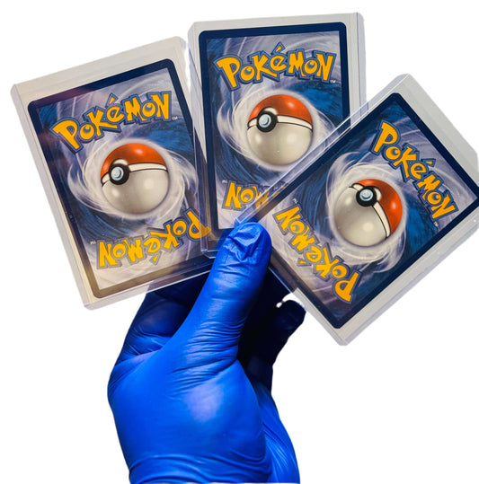 Shiny Meowcarada, Floragato, and Sprigatito Pokémon card bundle by BlueGloveTCG featuring vibrant artwork.