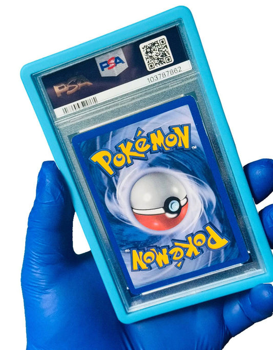 BlueGloveTCG Pikachu Pop Series 5 Inverted Back graded PSA 7 single card with vibrant artwork and detailed grading label.