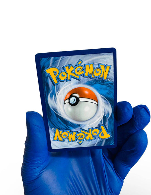 BlueGloveTCG Team Rocket’s Mewtwo ex full art Pokémon card featuring vibrant artwork and detailed design.