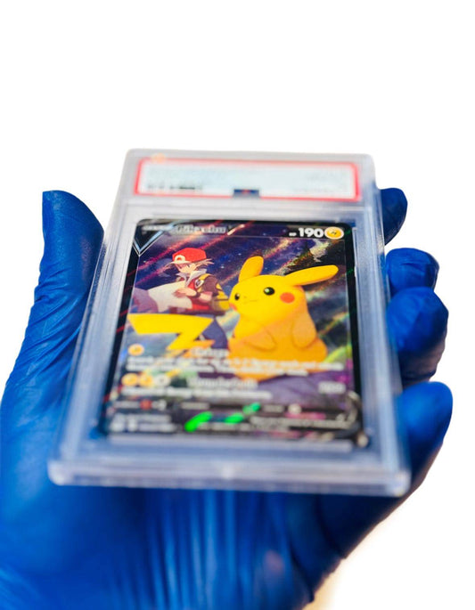 Pikachu V TG#16 PSA 10 single graded Pokémon card in protective case, displayed on a white background.