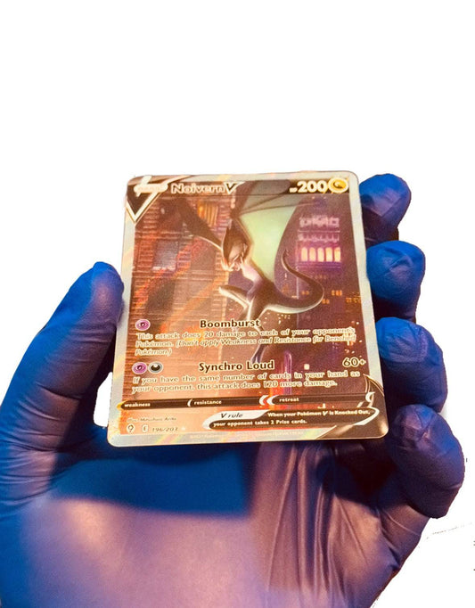 Noivern V Alt Art Pokémon card from BlueGloveTCG, featuring vibrant artwork of the Flying Dragon Pokémon.