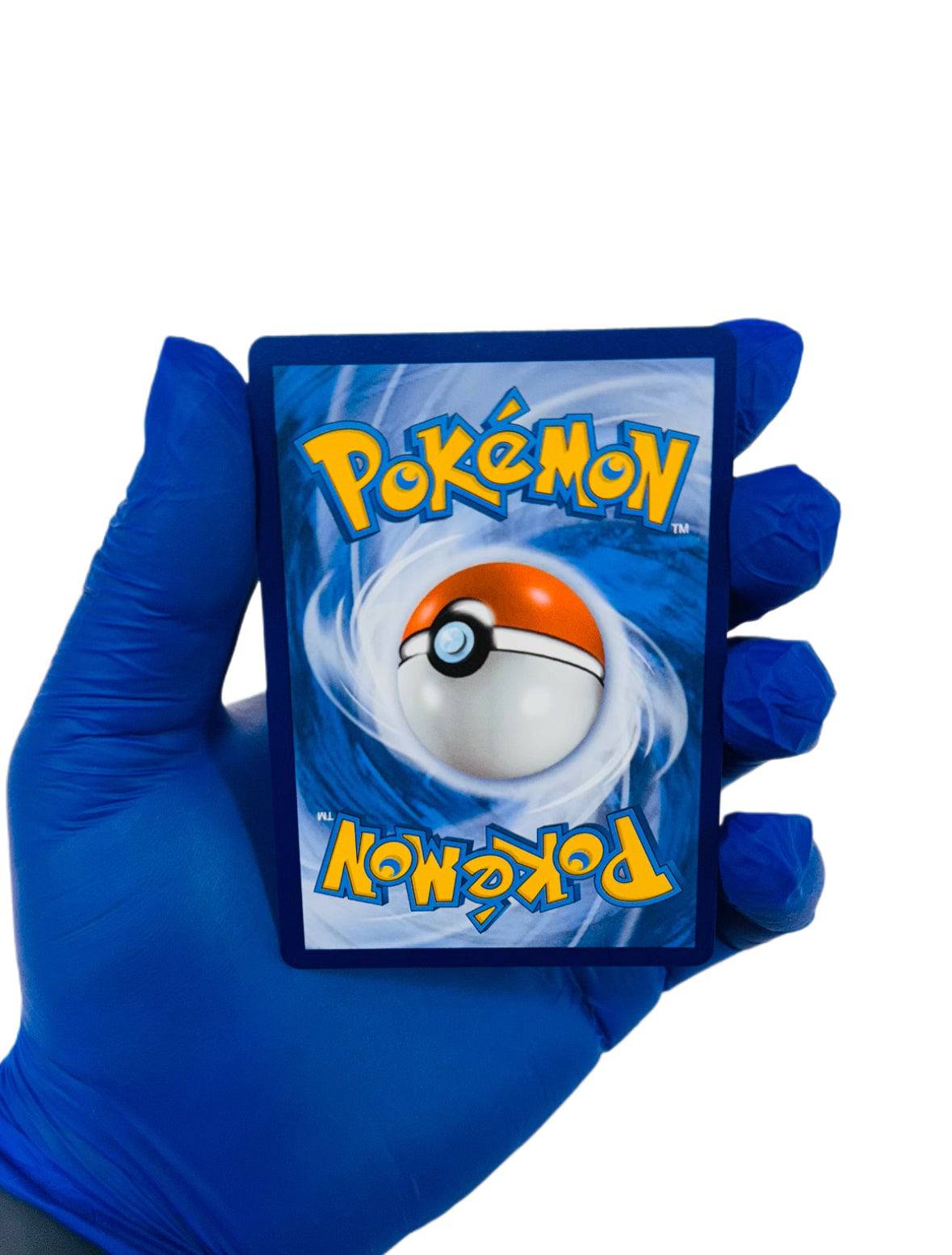 Blaziken V Pokémon card from BlueGloveTCG, featuring full art of Blaziken with vibrant colors and detailed illustration.