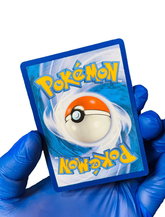 BlueGloveTCG Team Rocket’s Mewtwo ex SIR 231/182 Pokémon trading card with detailed artwork and vibrant colors.