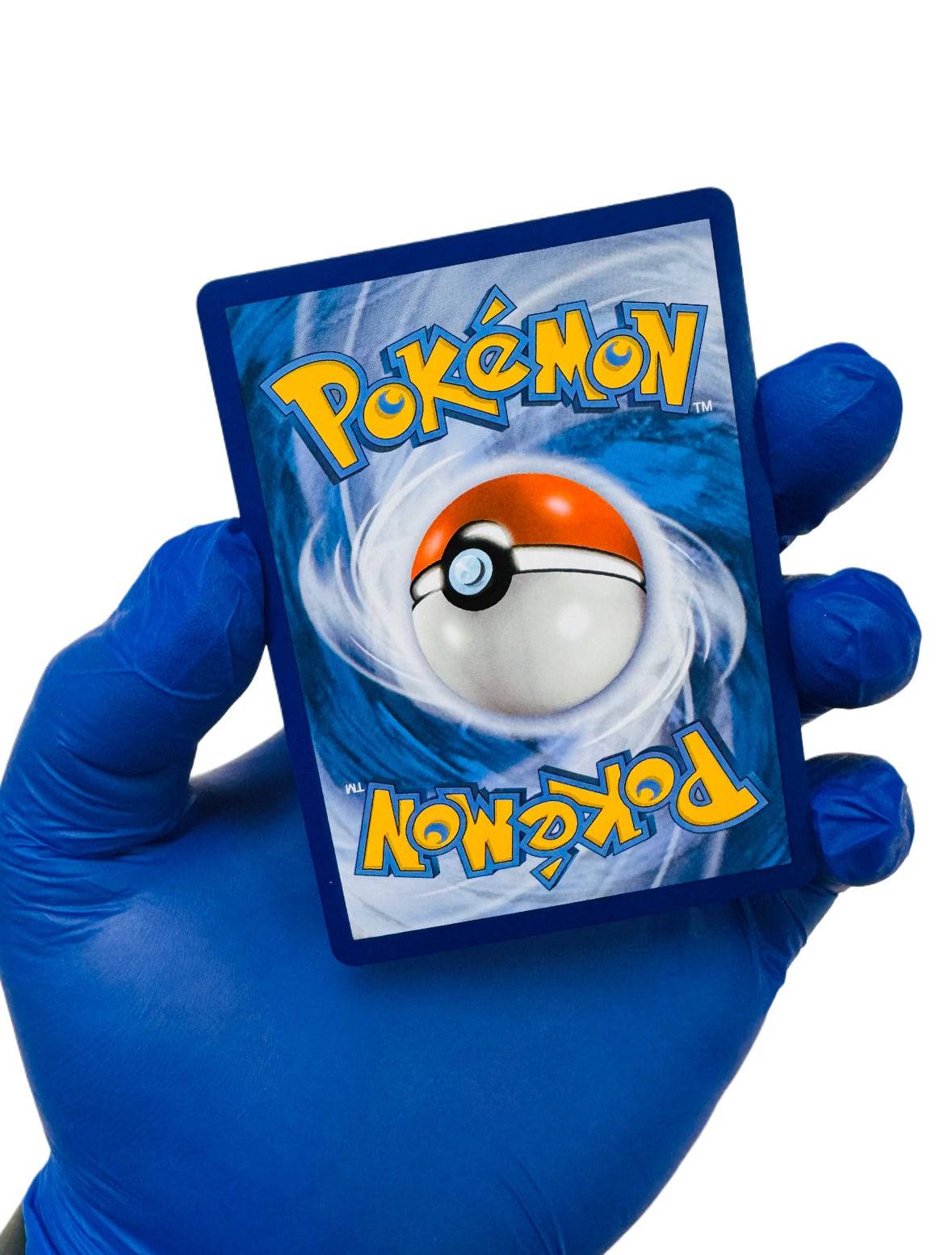 Full image of BlueGloveTCG Mewtwo V Pokémon card, showing vibrant artwork, card details, and holographic finish.