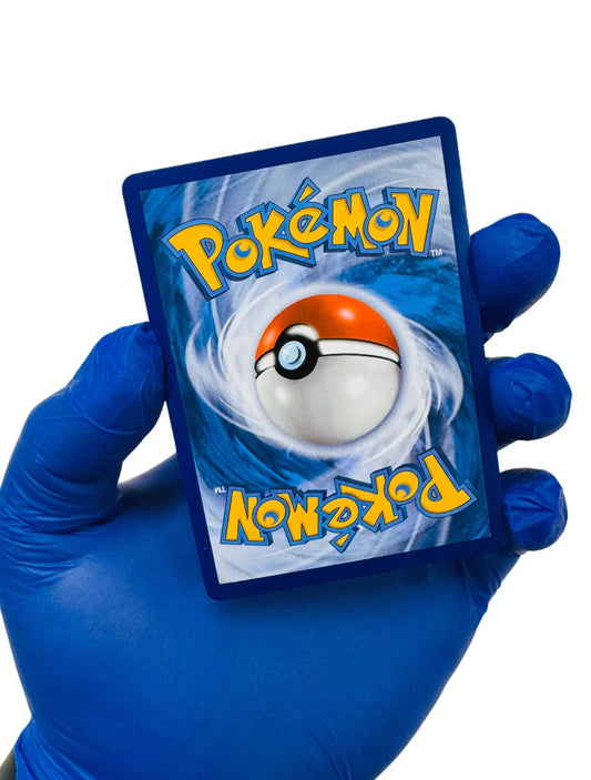 Full image of BlueGloveTCG Mewtwo V Pokémon card, showing vibrant artwork, card details, and holographic finish.