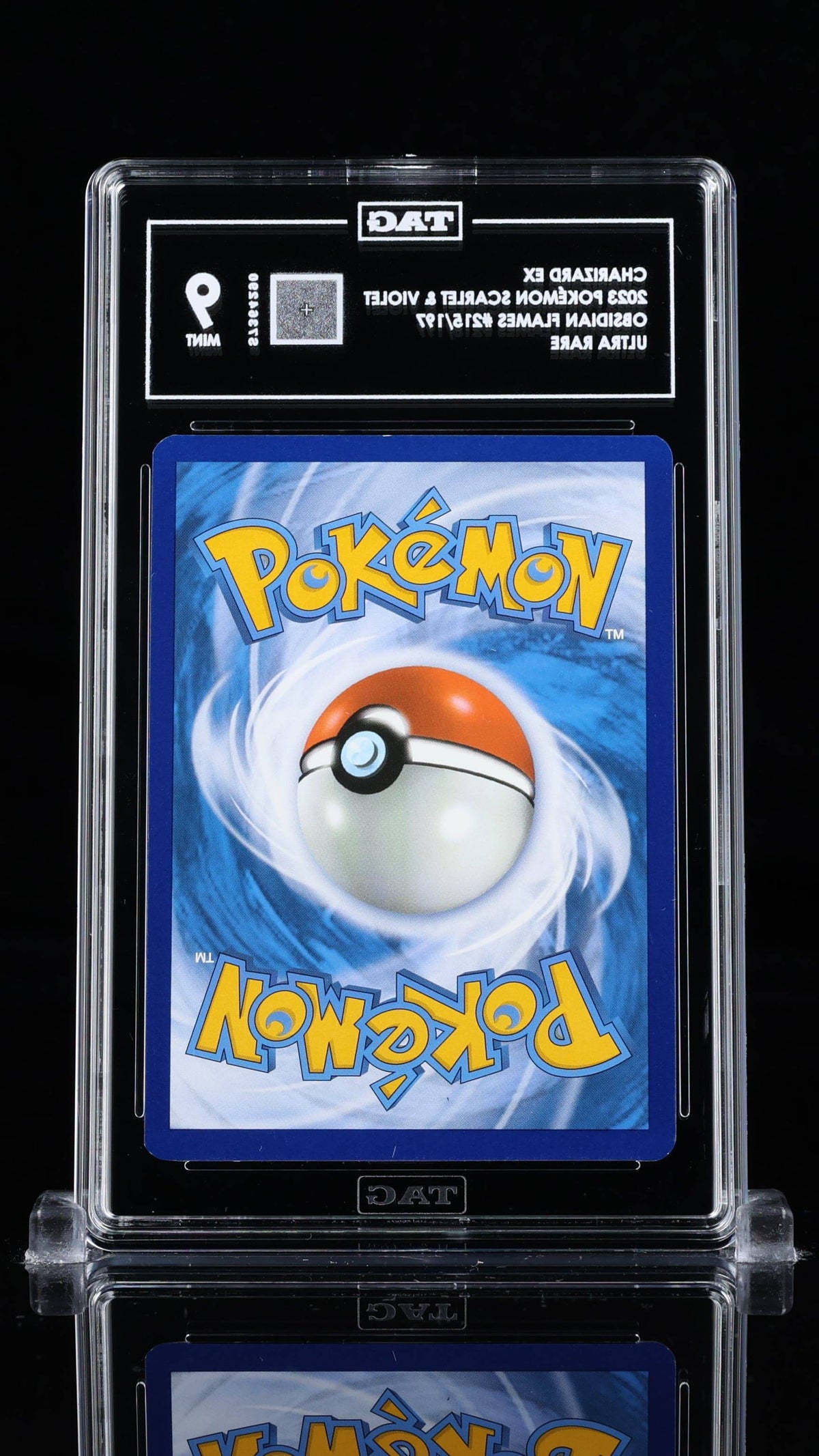 Charizard EX TAG 9 Pokémon card from BlueGloveTCG, featuring vibrant artwork and dynamic design on a single trading card.