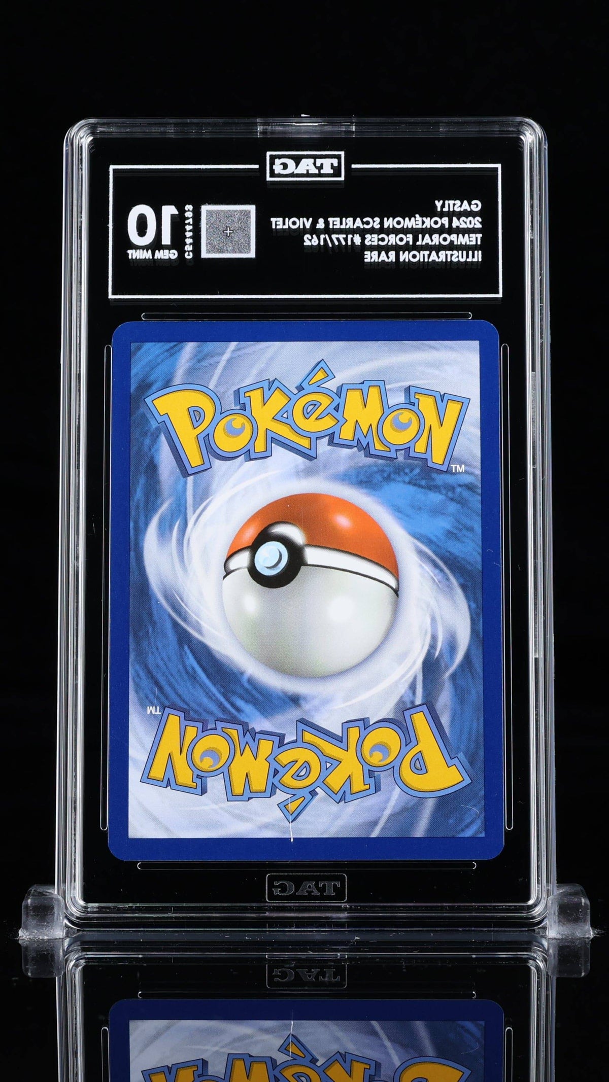 BlueGloveTCG Gastly illustration rare TAG 10 single trading card featuring detailed artwork on a white background.