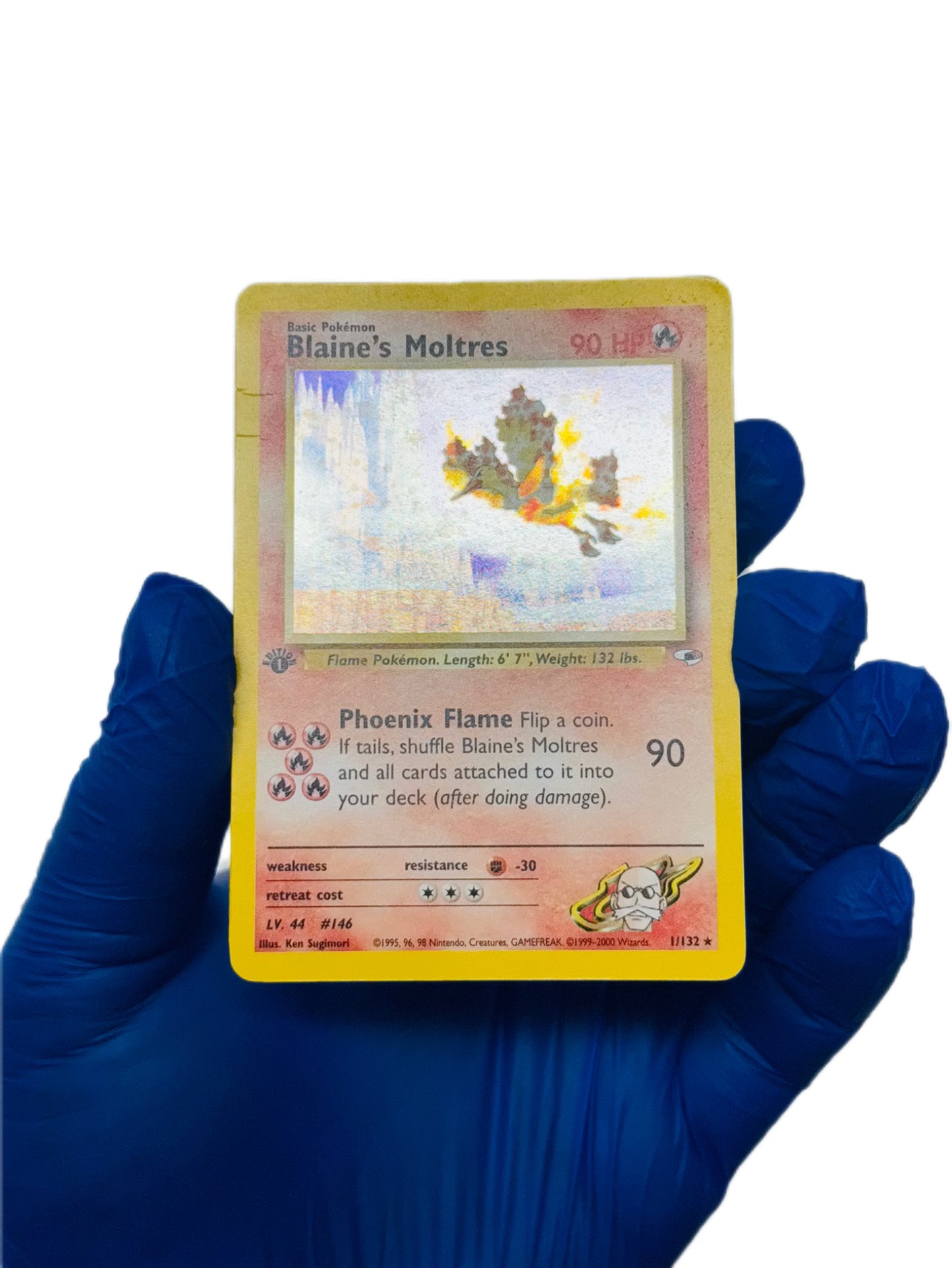 Blaine’s Moltres 1st edition Holo (Swirls)