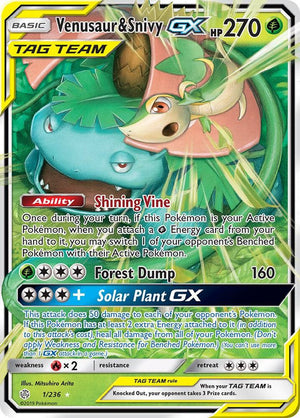 Venusaur & Snivy GX - SM - Cosmic Eclipse - 1/236