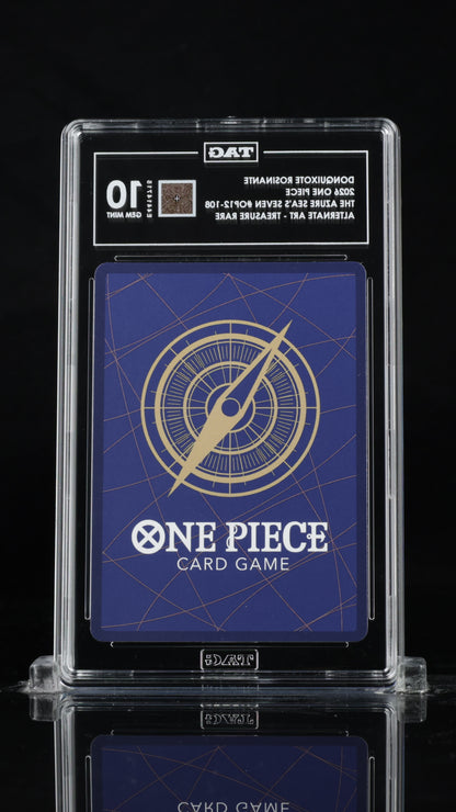 DONQUIXOTE ROSINANTE
2026 ONE PIECE
THE AZURE SEA'S SEVEN #OP12-108
ALTERNATE ART - TREASURE RARE TAG 10