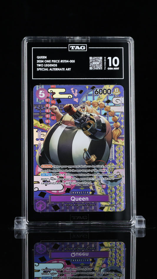 QUEEN
2024 ONE PIECE #ST04-005
TWO LEGENDS
SPECIAL ALTERNATE ART TAG 10