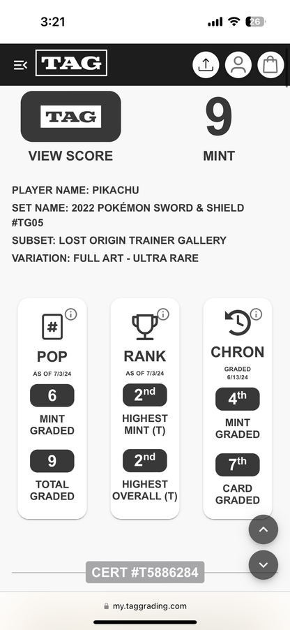 Pikachu TG05 TAG 9 (MT)