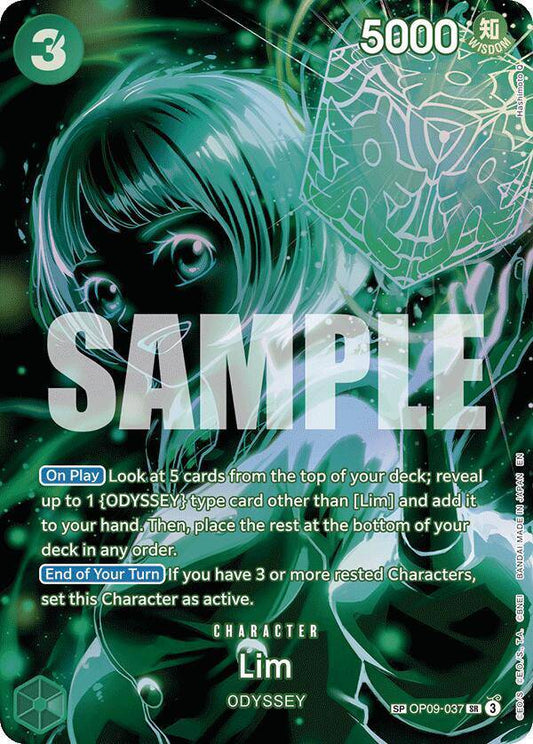 Bandai One Piece Card Game Lim (SP) - Legacy of the Master card featuring detailed artwork and vibrant colors on a white background.