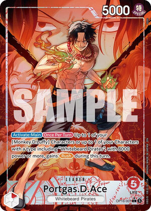 Portgas.D.Ace (001) (Alternate Art) - The Time of Battle - OP16-001