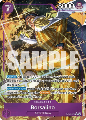 Borsalino (Alternate Art) - The Time of Battle - OP16-073