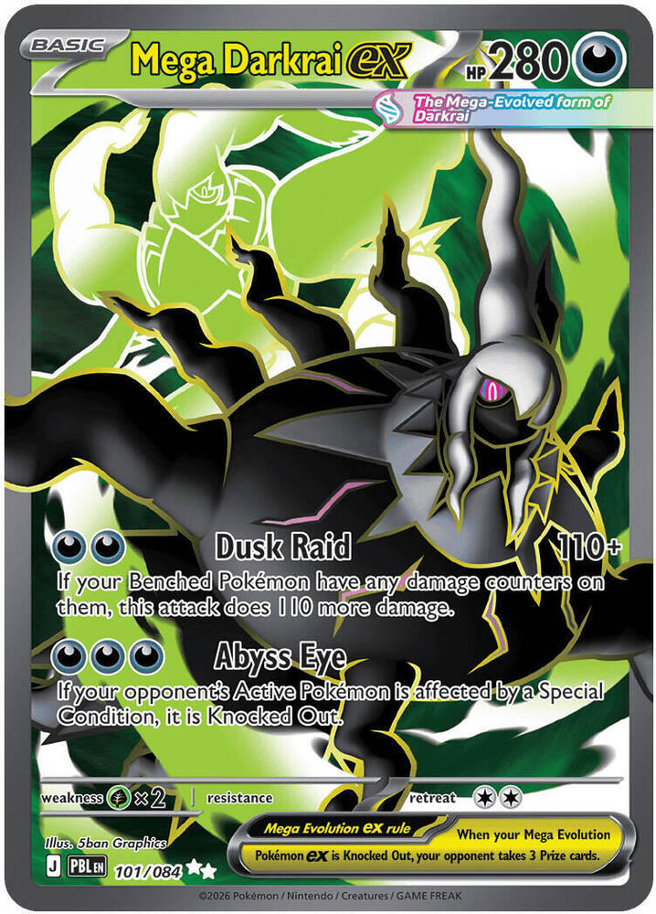 Mega Darkrai ex - 101/084 - ME05: Pitch Black - 101/084