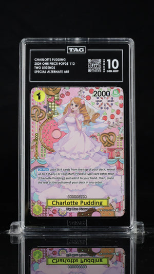 CHARLOTTE PUDDING
2024 ONE PIECE #OP03-112
TWO LEGENDS
SPECIAL ALTERNATE ART TAG 10
