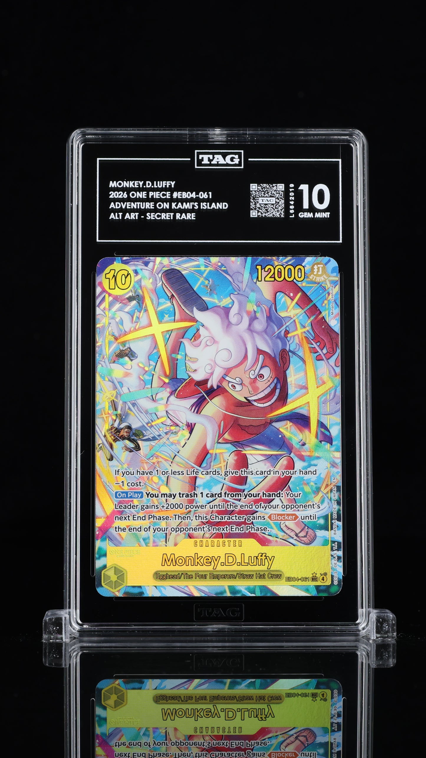 TAG 10 Monkey.D.Luffy EB04-061 Alt Art SR One Piece Card Game (Pop 5)