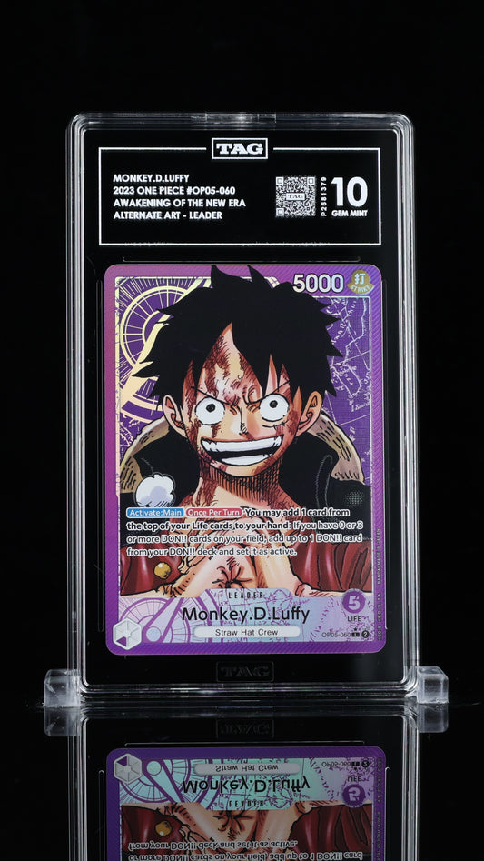 2023 ONE PIECE MONKEY.D.LUFFY OP05-060
AWAKENING OF THE NEW ERA
ALTERNATE ART TAG 10