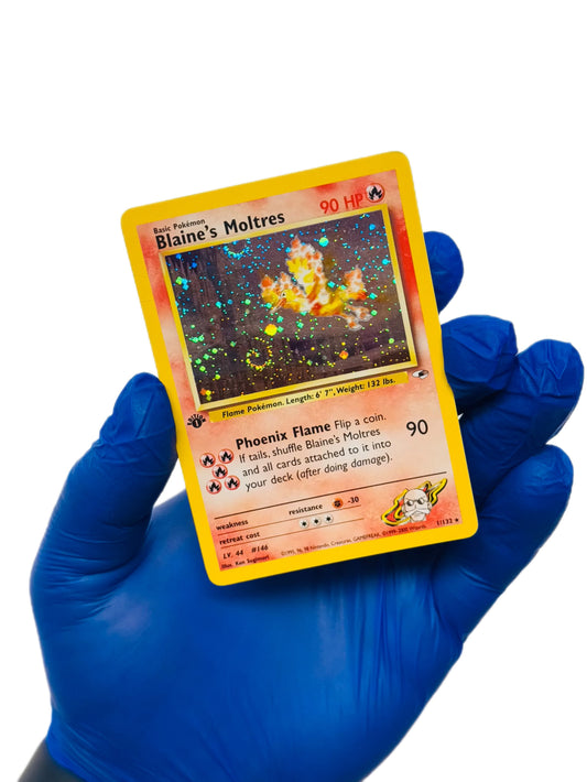 Blaine’s Moltres 1st edition Holo (Swirls)