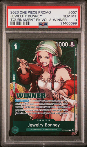 2023 ONE PIECE PROMO
JEWELRY BONNEY
TOURNAMENT PK.VOL.3-WINNER PSA 10