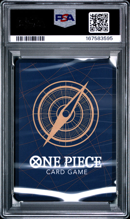 Portgas D. Ace 2025 One Piece 3rd Anniversary Tournament 3 Brothers Pack card by BlueGloveTCG, PSA 10 graded image.