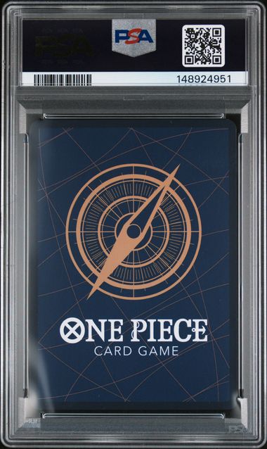 BlueGloveTCG 2025 One Piece Championship event pack #101 O-Nami PSA 10 trading card on white background.