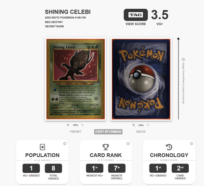 Shining Celebi 106/105 TAG 3.5