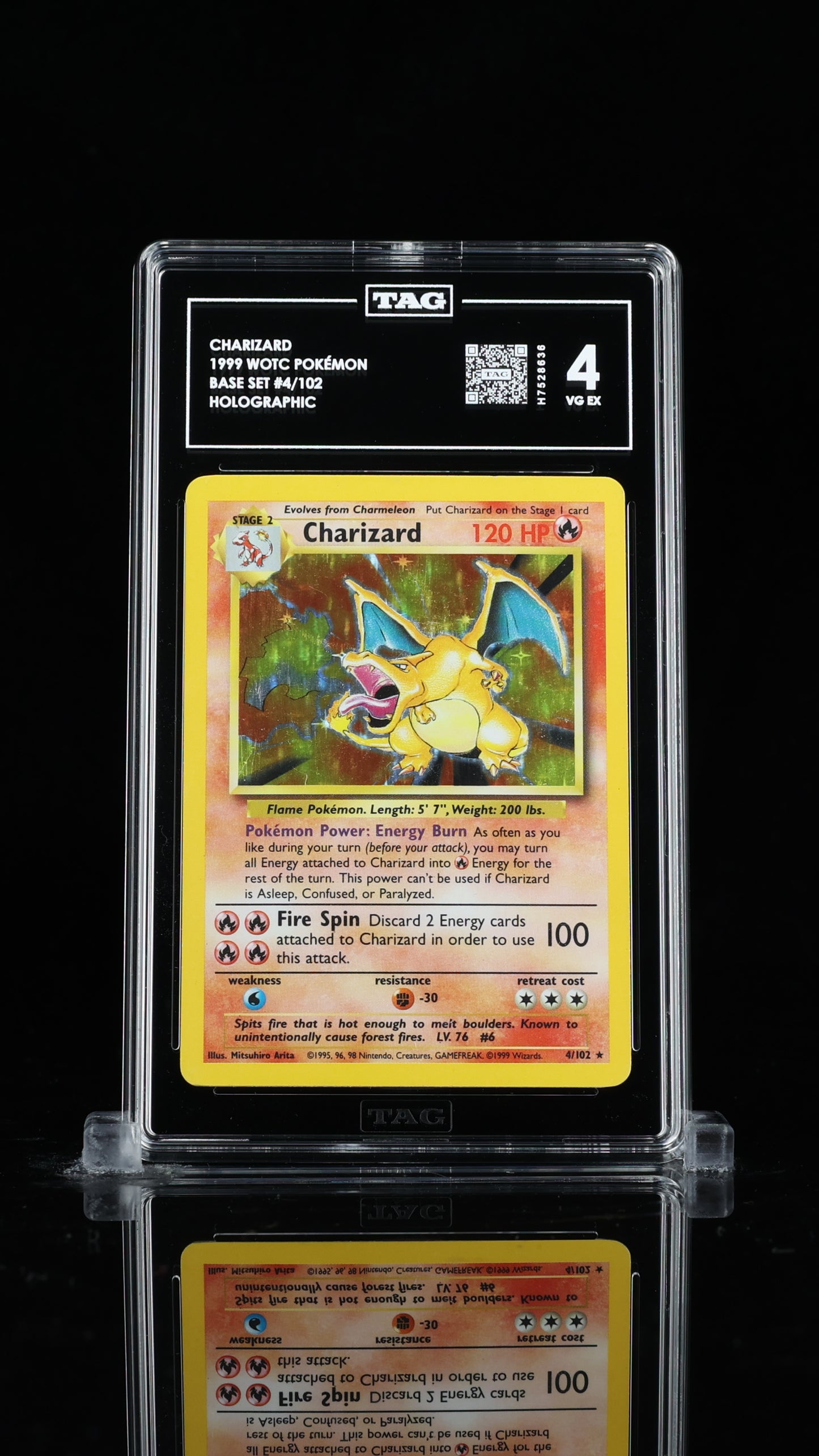 Charizard 4/102 Base Set TAG 4